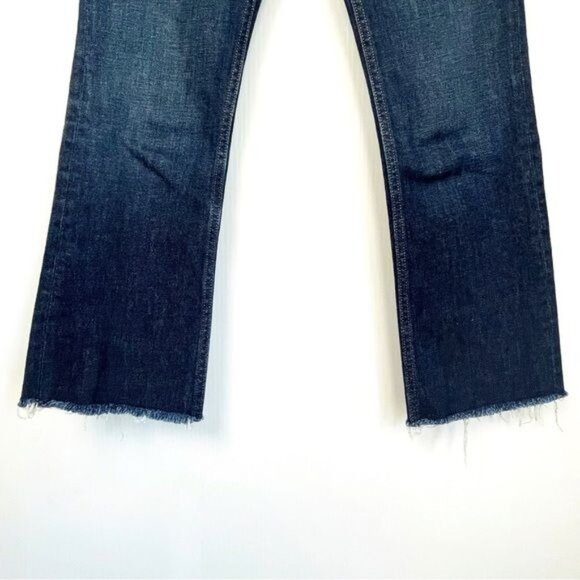 Everlane Dark Wash High rise frayed hem Regular Jean size 25 - Picture 5 of 7